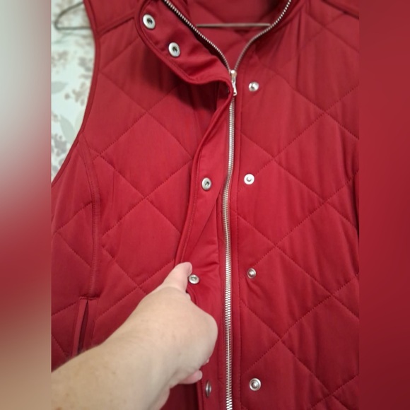 Lauren Ralph Lauren Quilted Burgundy Vest Size Large - Picture 5 of 9